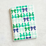 Mary Square SPIRAL JOURNAL Put a Bow on it Blue Medium