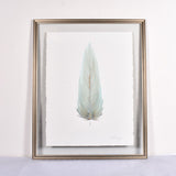 LARGE FRAMED FLOATED FEATHER PAINTING - SERIES 15 NO 1 - By Lacey