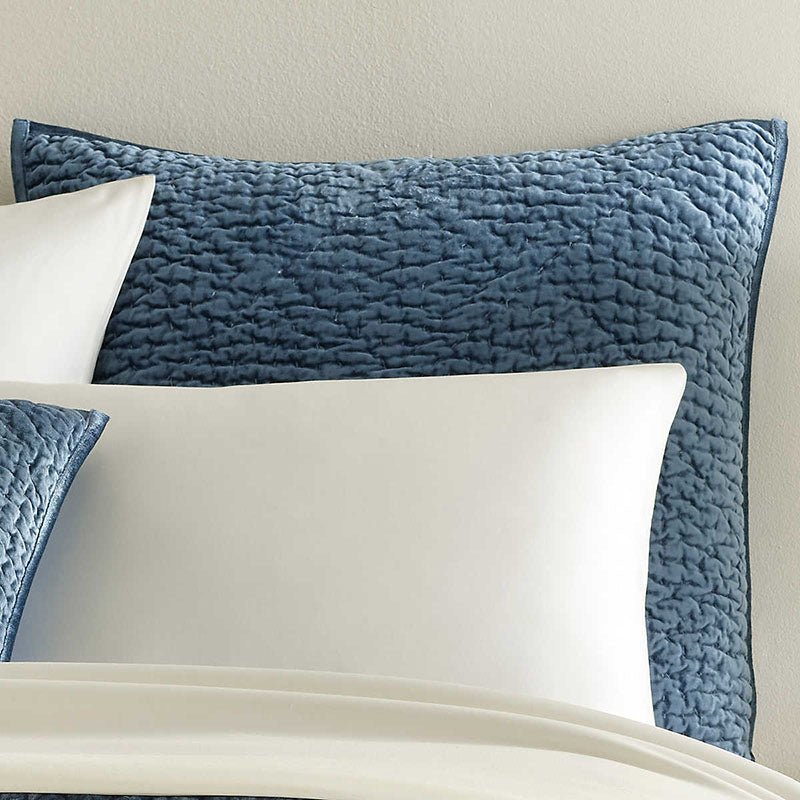 Pine Cone Hill Annie Selke PARISIENNE VELVET QUILTED SHAM Slate