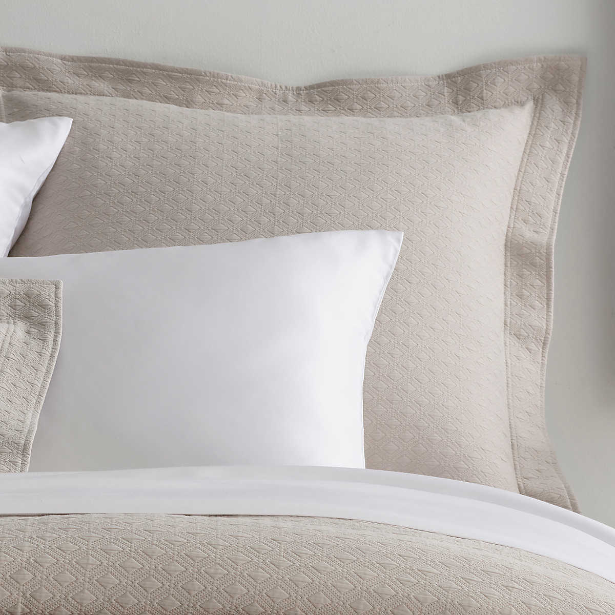 Pine Cone Hill Annie Selke WASHED LINEN QUILTED SHAM Natural