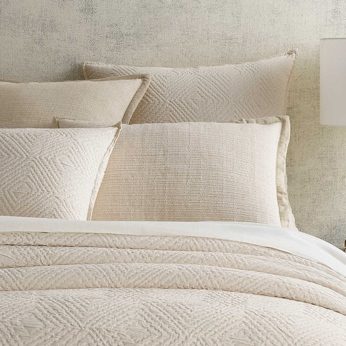 Pine Cone Hill Annie Selke KERALA MATELASSE SHAM Ivory Euro