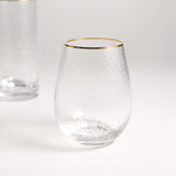 Zodax NEGRONI HAMMERED STEMLESS WINE GLASS