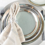 Annieglass ROMAN ANTIQUE DINNER PLATE Platinum 10
