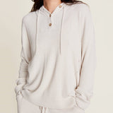 COZYCHIC ULTRA LITE RIBBED HENLEY HOODIE - Barefoot Dreams