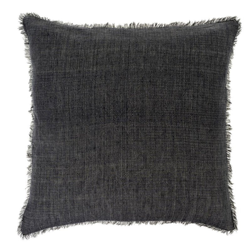 Indaba Trading LINA LINEN PILLOW Coal 24x24