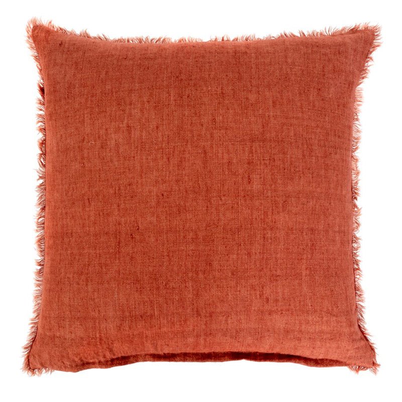 Indaba Trading LINA LINEN PILLOW Rust 24x24