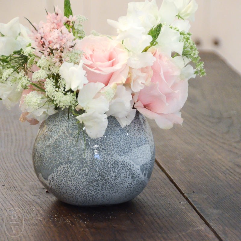 Alex Marshall Studios SPHERE VASE Speckled Blue