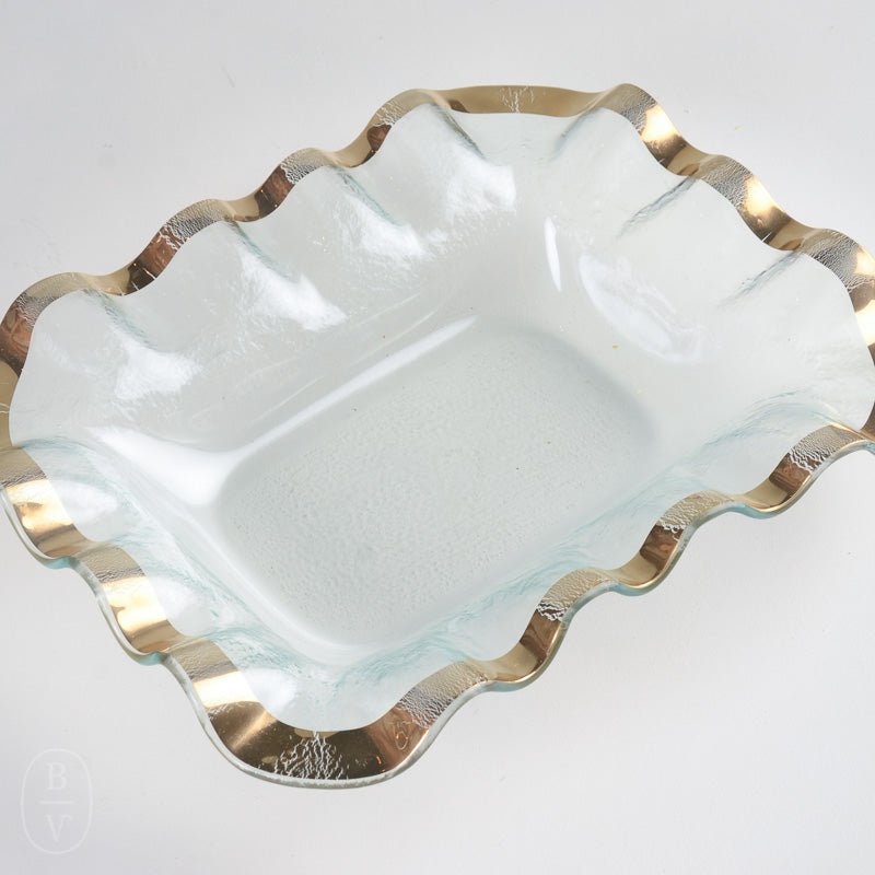 Annieglass RUFFLE BREAD BASKET