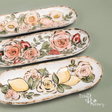 LONG TRAY WITH SUMMER FRUITS - Etta B Pottery