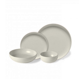Casafina Living PACIFICA DINNERWARE SET Oyster 16-Piece Set with Cereal and Pasta Bowl