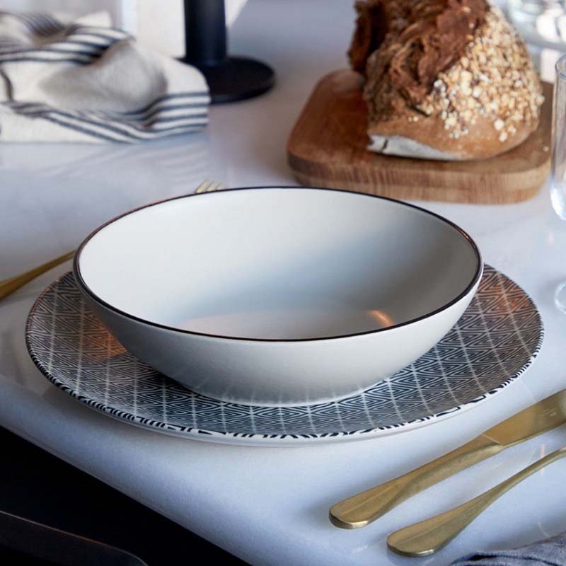 Casafina by Costa Nova AUGUSTA DINNER PLATE Diamond_Weave