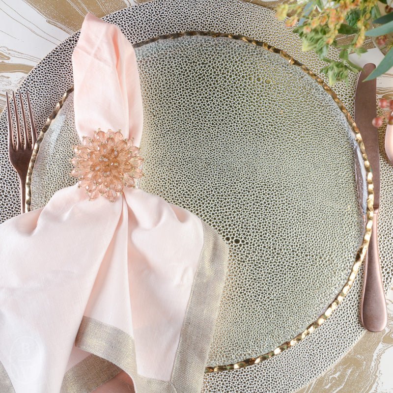 Annieglass EDGEY CHARGER SERVING PLATE Gold 12