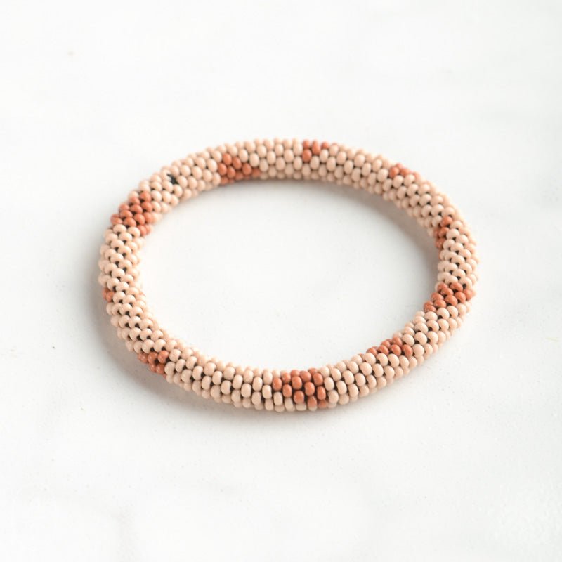 Ink and Alloy SLIDE AND STACK BRACELET Blush and Rust Triangle