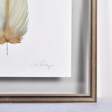 MEDIUM FLOATED FRAMED FEATHER PAINTING - SERIES 11 NO 3 - By Lacey