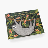 Rifle Paper Co SLOTH BELATED BIRTHDAY CARD