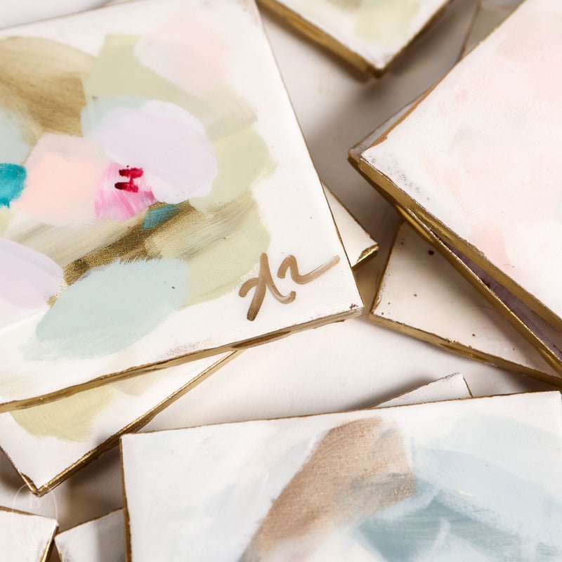 Haley Farris Fine Art ABSTRACT COASTER SET