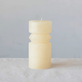 Creative Co-op UNSCENTED TOTEM PILLAR CANDLE Cream 3x6 A