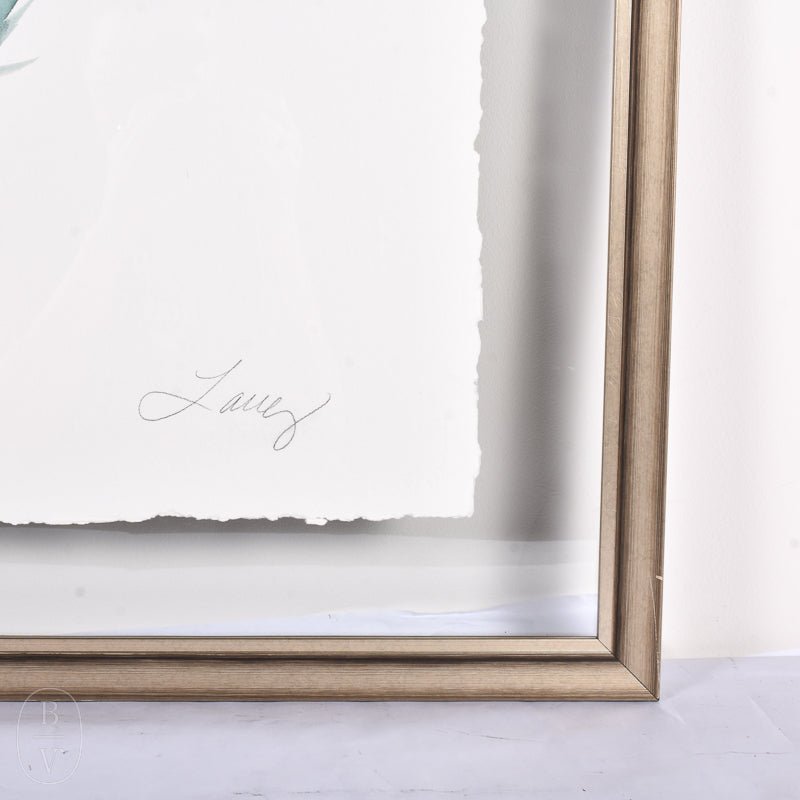 LARGE FRAMED FLOATED FEATHER PAINTING - SERIES 15 NO 4 - By Lacey