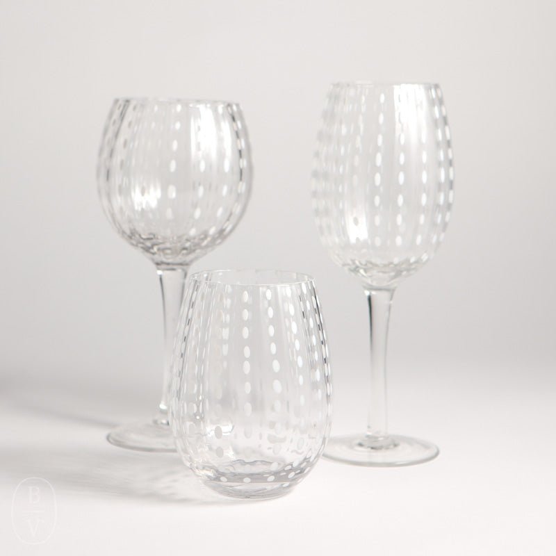 Stemless Champagne Flute - Dots