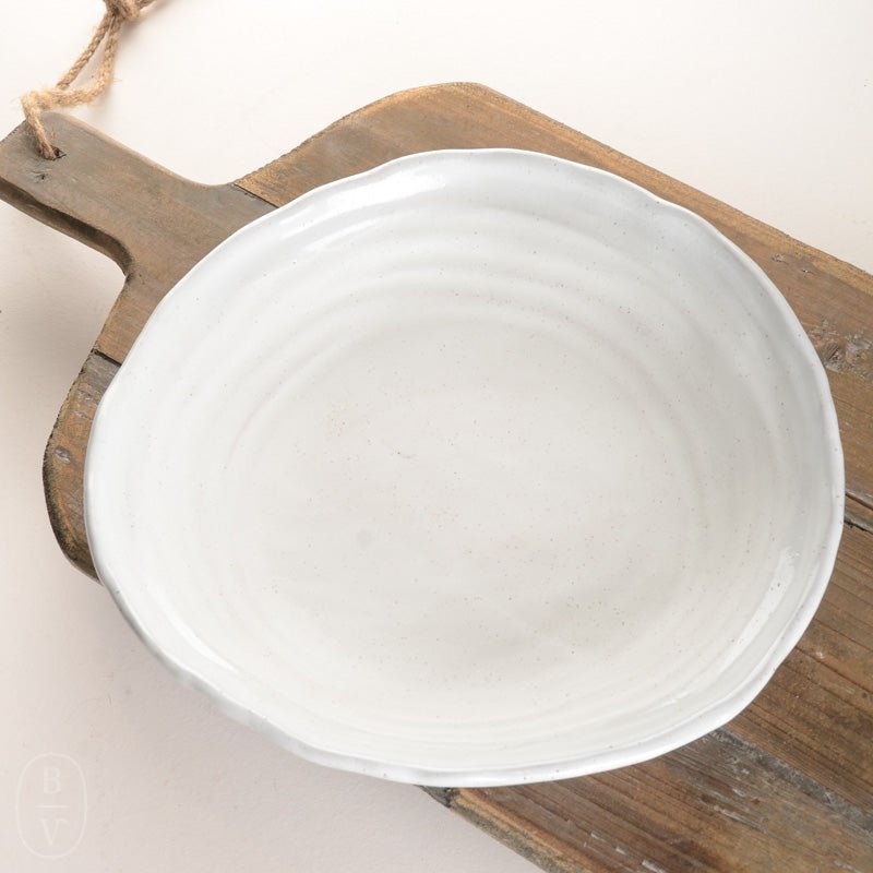 Etta B Pottery SALAD SERVER Simply White