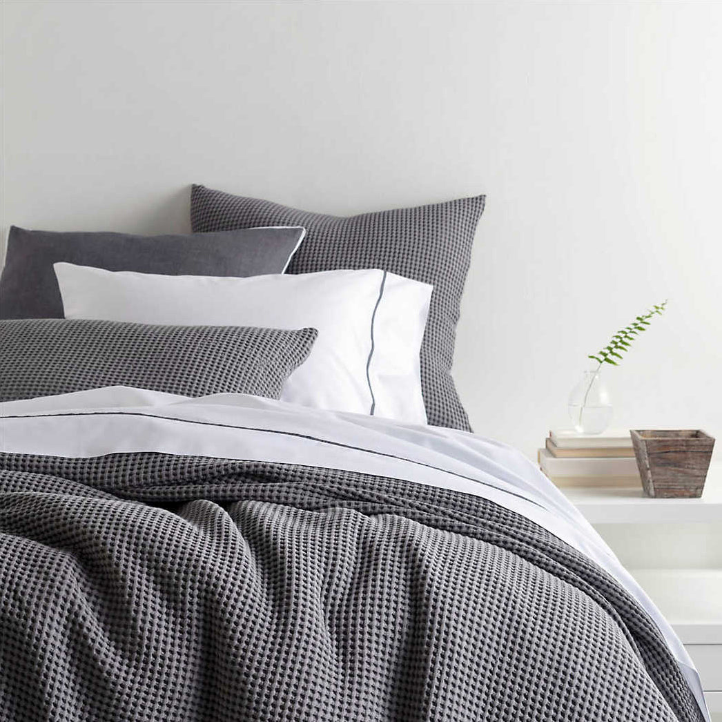Pine Cone Hill Annie Selke BUBBLE MATELASSE SHAM Grey
