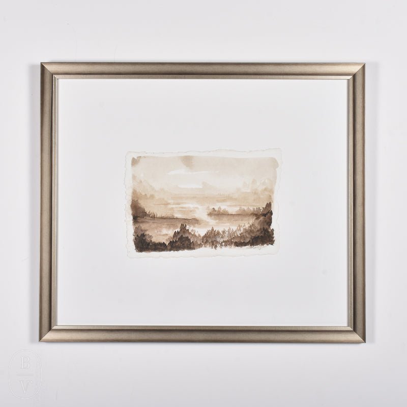 PEACE LANDSCAPE DECKLE EDGE FRAMED PAINTING - SERIES 4 NO 1 - By Lacey