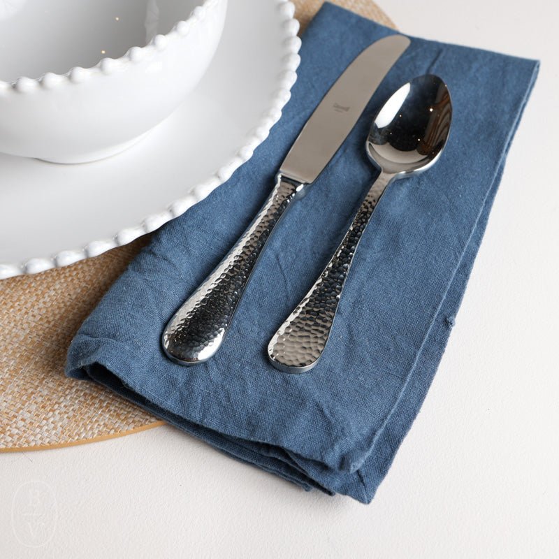 TAG THREADS SLUB NAPKIN SET OF 4 Blue