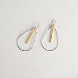 CV Designs SMALL BAR TEARDROP EARRINGS