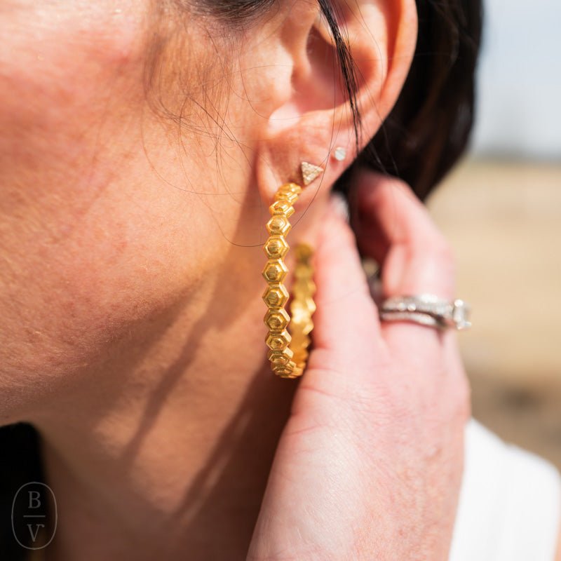 Julie Vos PALLADIO HOOP EARRINGS Gold Large