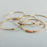 Darby Drake Jewelry and Design WIRE WRAPPED STONE BANGLE BRACELET