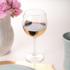 Hand Painted Gold Leaf Stemless Wine Glass By Elm Design – Bella