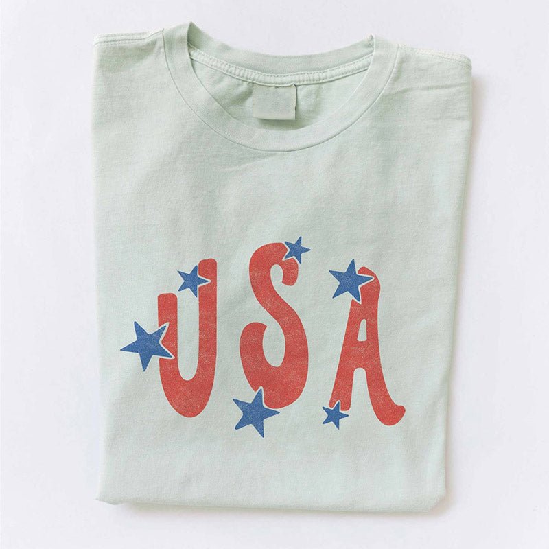 USA MINERAL WASHED GRAPHIC TOP - Oat Collective