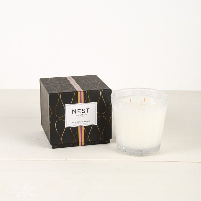 Nest Fragrances THREE WICK GLASS CANDLE Moroccan Amber