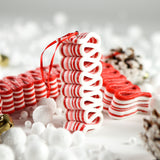 Raz Imports RIBBON CANDY ORNAMENT Red_White B