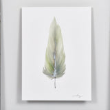 SMALL FRAMED FLOATED FEATHER PAINTING - SERIES 12 NO 3 - By Lacey