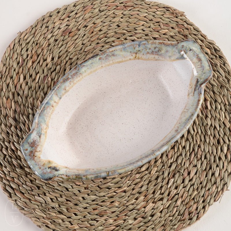 Etta B Pottery OVAL SOUFFLE DISH Magnolia