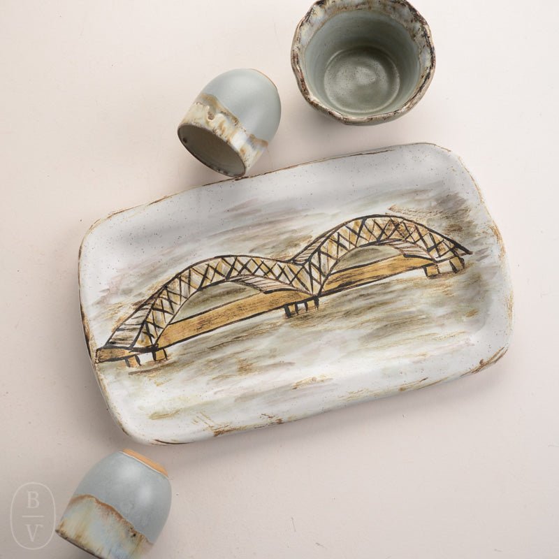 Etta B Pottery MEMPHIS BRIDGE TRAY Large