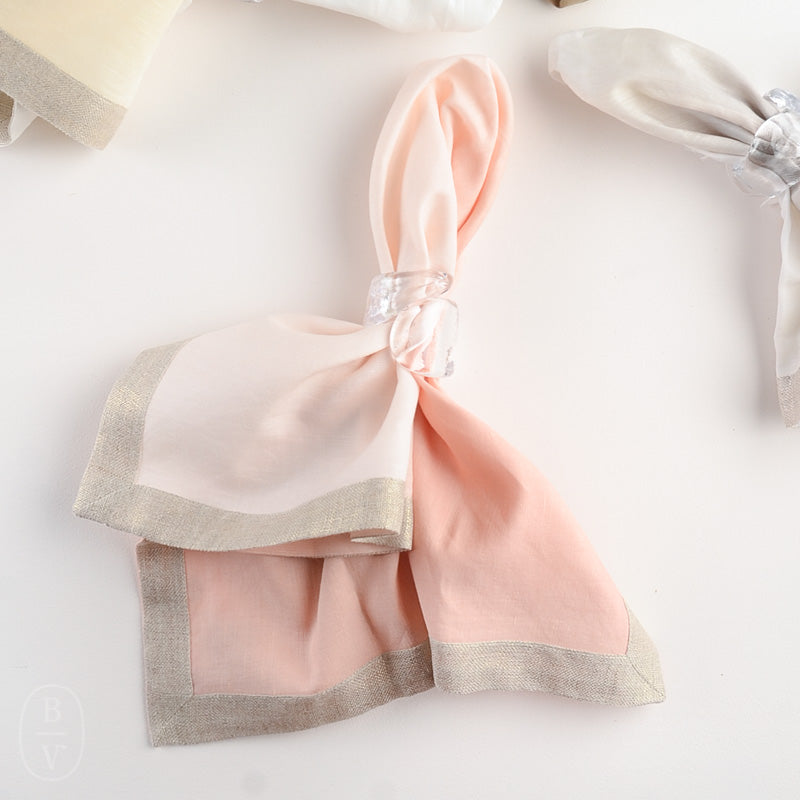 Kim Seybert DIP DYE NAPKIN SALE Blush_Gold