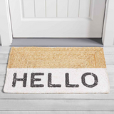 Mudpie HELLO JUTE DOOR MAT