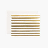 Rifle Paper Co GOLD STRIPES THANK YOU CARD