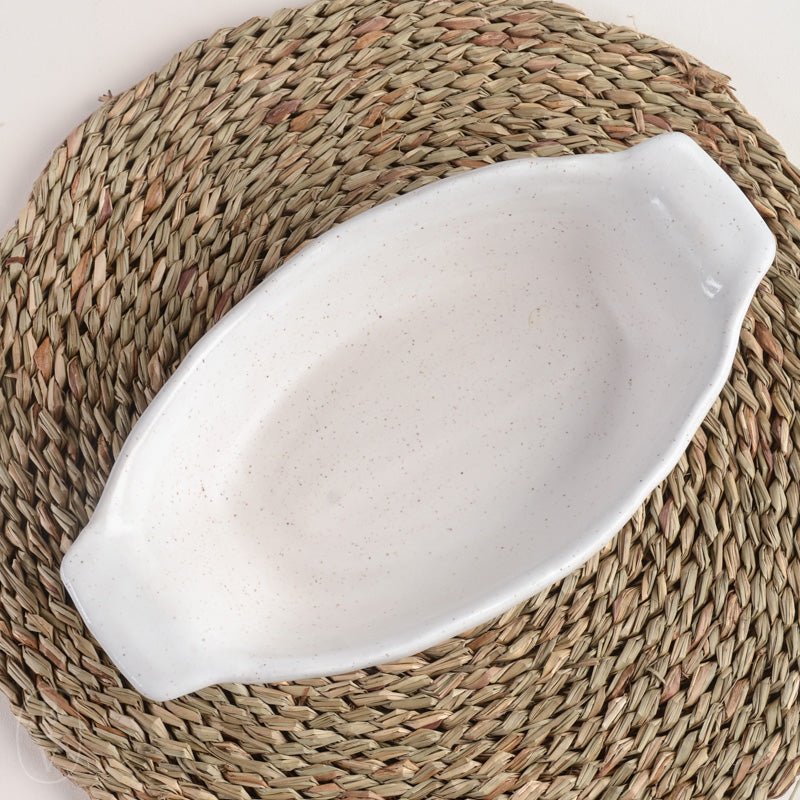Etta B Pottery OVAL SOUFFLE DISH Simply White