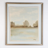 WATERCOLOR FLOATED FRAMED LANDSCAPE SERIES 3 PAINTING #1 - By Lacey