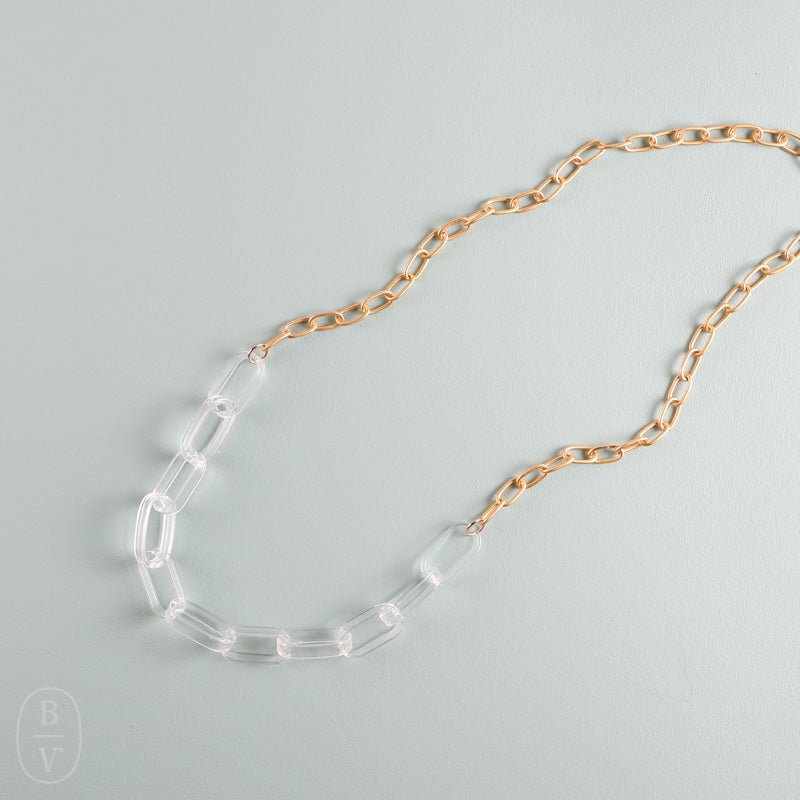 ACRYLIC LINK GOLD CHAIN NECKLACE - CV Designs