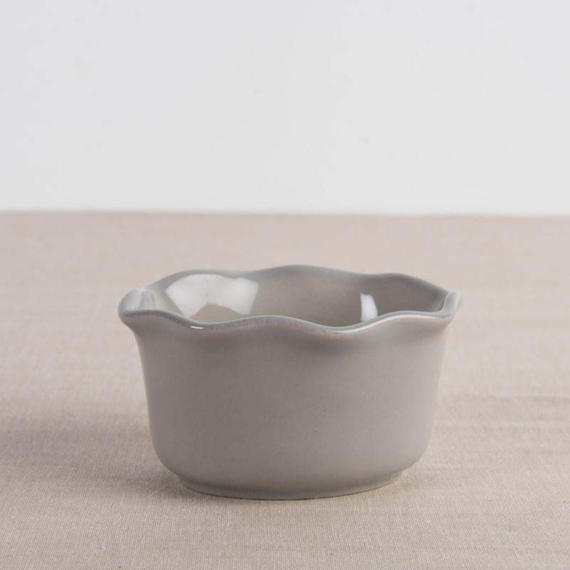 Casafina by Costa Nova RUFFLED RAMEKIN Gray