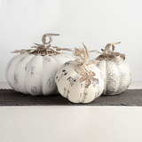 K and K Interiors DISTRESSED METAL PUMPKIN