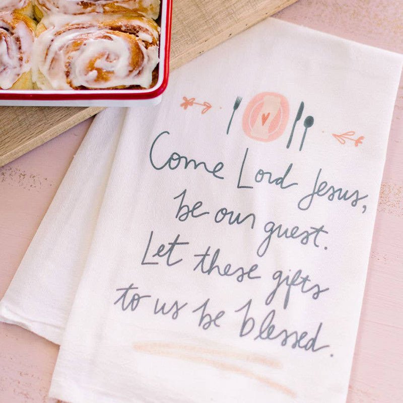 Doe A Deer COME LORD JESUS BE OUR GUEST FLOUR SACK TOWEL