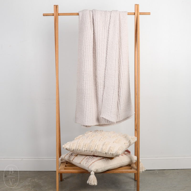 Barefoot Dreams COZYCHIC RIBBED THROW BLANKET Almond