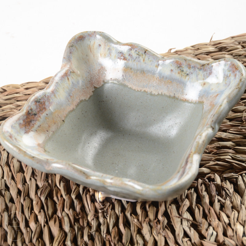 Etta B Pottery SQUARE SNACK BOWL Peaceful