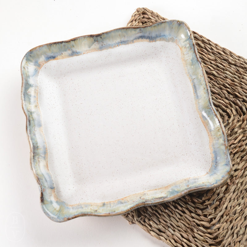 Etta B Pottery SQUARE PLATTER Magnolia