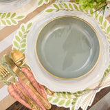 Blush and Bough STONEWARE GOLD RIM PASTA BOWL